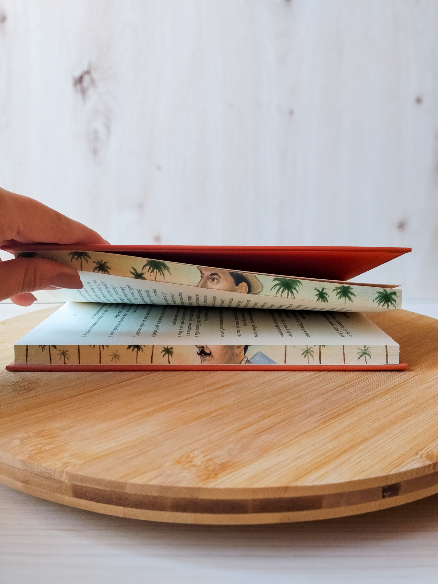 Hercule Poirot Fore-Edge Painting